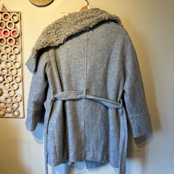 Free people chunky Sherpa lined / cotton gray coat… - Picture 6 of 11